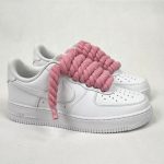 White AF 1, Dusty Pink Rope Laces