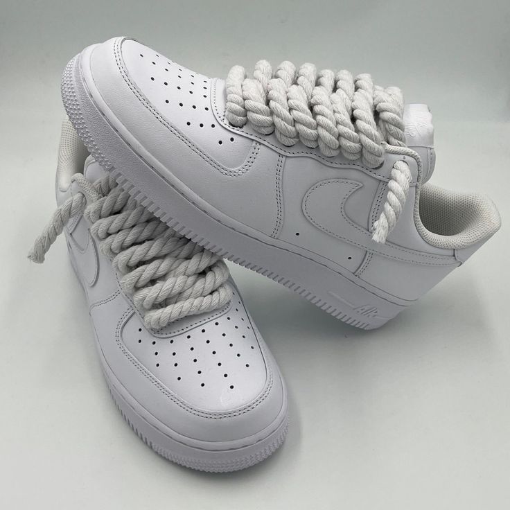 White AF 1, White Rope Laces